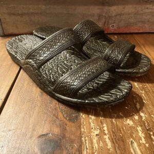 Vintage Pali Hawaii Sandals SIZE 12 DARK BROWN Women's